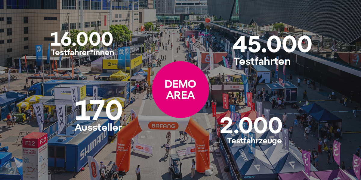 Demo-Area mit Testfahrten und Ausstellern